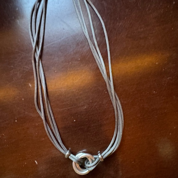 Jareds Women's Multi-Strand Gray Knot Pendant Necklace - Picture 2 of 2